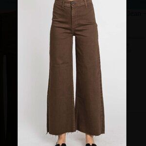 Letters to Juliet High Rise Wide Leg Brown Jeans